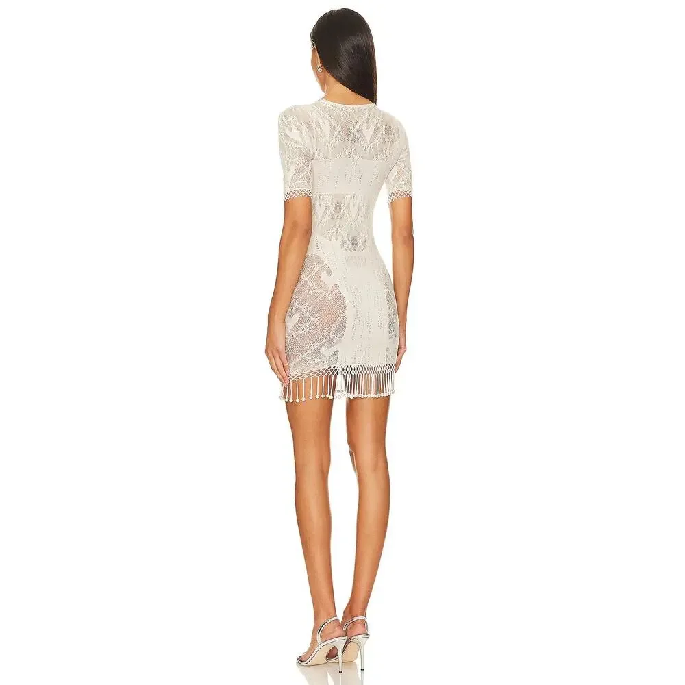 Poster Girl Yemaya Fringe Dress Lace Embellished Party Festival Boho One Size